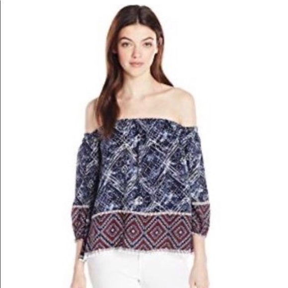 Anthropologie Tops - Anthropologie Aztec Off the Shoulder Top